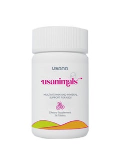 USANA Usanimals | Essentials Kid Friendly Supplements - Support an Already Healthy Immune Function and Brain Development *- 56 Tablets -Serving Size: 1 Tablet  - Image 1