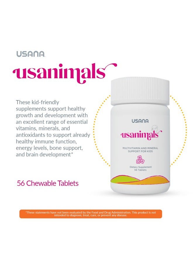 USANA USANIMALS For Kids (Cellsentials or kids- 56 tabs) Made in USA - Image 3