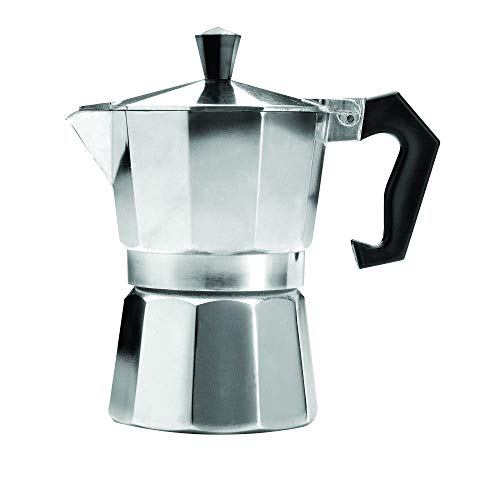 Primula Classic Stovetop Espresso and Coffee Maker, Moka Pot for Italian and Cuban Café Brewing, Greca Coffee Maker, Cafeteras, 3 Espresso Cups, Silver - Image 1