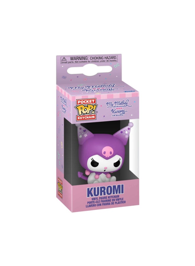Funko Pocket POP! Sanrio Hello Kitty and Friends Kuromi 20th Anniversary Kuromi Vinyl Keychain (10.2 cm) - Image 1