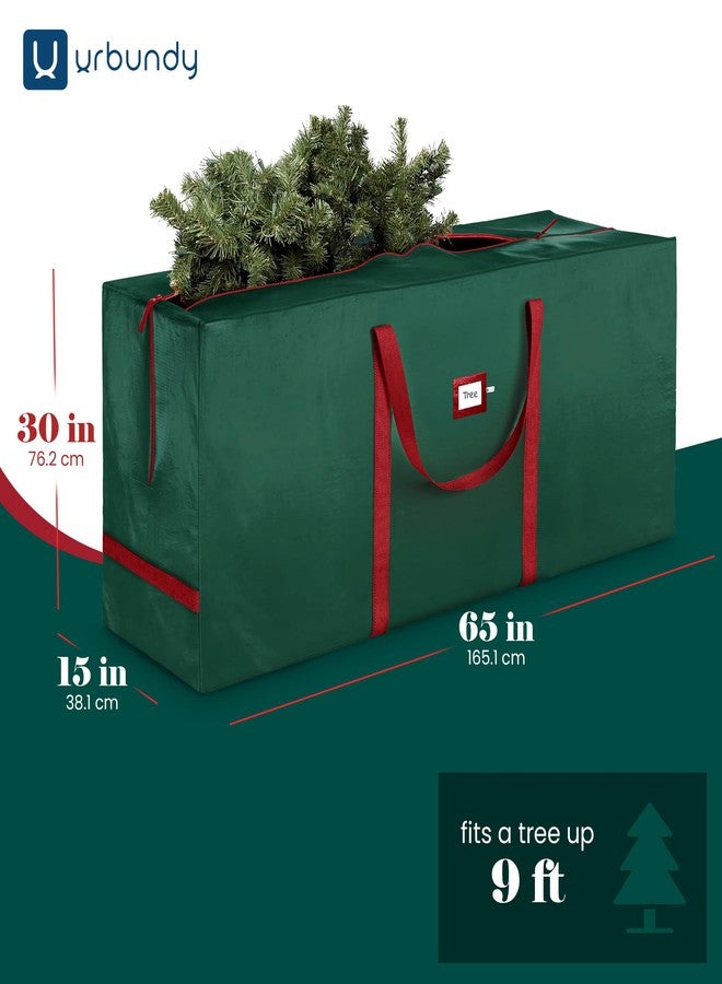 URBUNDY Heavy Duty Christmas Tree Storage Bag 9 Ft - Christmas Tree Bag Green - Tree Bags For Storage - Xmas Tree Storage Bag Holds 9 Ft Christmas Tree Bag For All Year Round Christmas Storage - Image 2