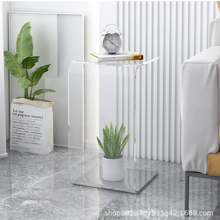 Elegant Acrylic Side Table for Living Room, Minimalist Design