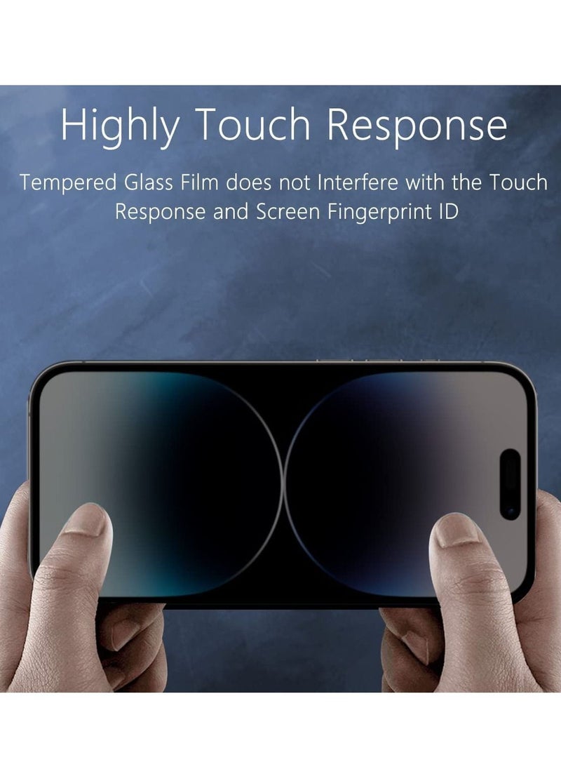 Houmt - Privacy Screen Protector for iPhone 14 Pro 6.1 inch 2022 Anti Spy 9H Tempered Glass Edge to Edge Full Coverage - Image 1