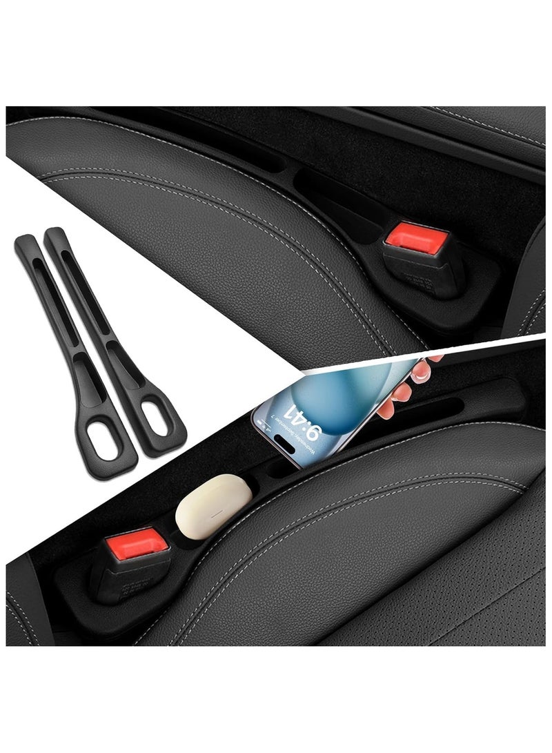 YOUFO Car Seat Gap Filler Organizer with PU Leather Universal Fit Storage Box for Phones, Cards, Keys Prevent Item Drop Between Seats Easy Installation, Model Y4890 - Image 3