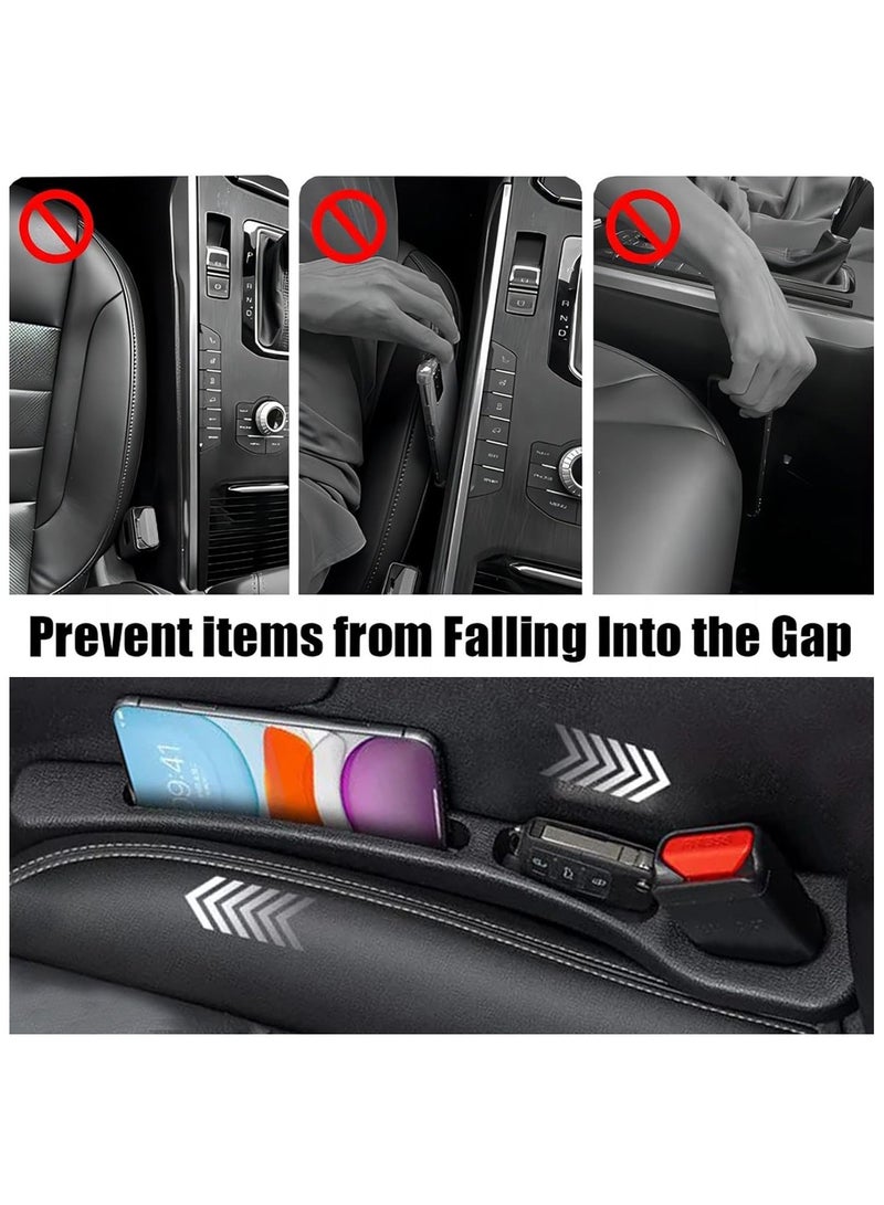 YOUFO Car Seat Gap Filler Organizer with PU Leather Universal Fit Storage Box for Phones, Cards, Keys Prevent Item Drop Between Seats Easy Installation, Model Y4890 - Image 4