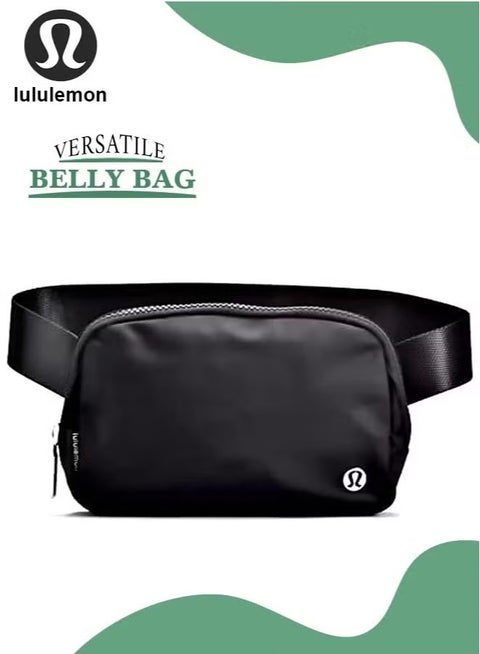 Everywhere Belt Bag, Compact, and Convenient Belly Bag with Zippered Pockets, Easy-Access Exterior Pocket, and Interior Essentials Pocket for On-the-Go Storage, Black