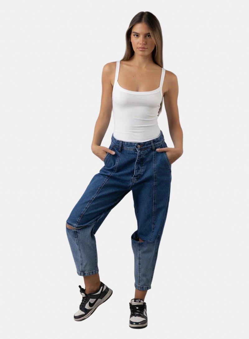Stache Cutout Denim - Image 1