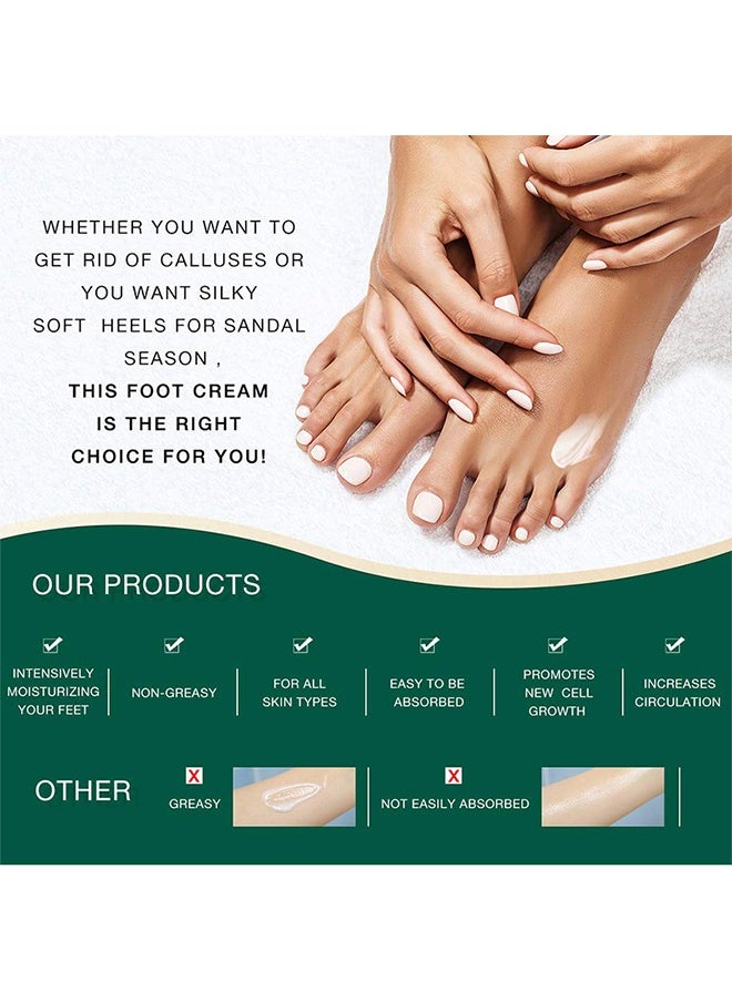 ISSUWEN - Urea Cream 42% And Salicylic Acid 2%, Foot Cream For Dry Cracked Heels Knees Elbows Hands Repair Treatment, Foot Moisturizer Corn Callus Dead Skin Remover Toenail Softener For Foot Care 100g - Image 1