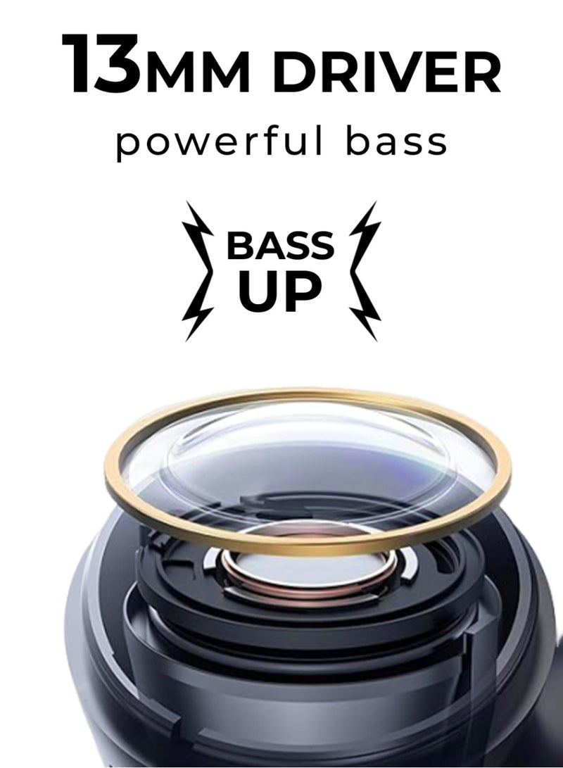 glassology GTW2B Black Truly Wireless Earbuds Pro ANC Black T Customized Sound Over 5H Playtime Sleek Black Design - Image 5