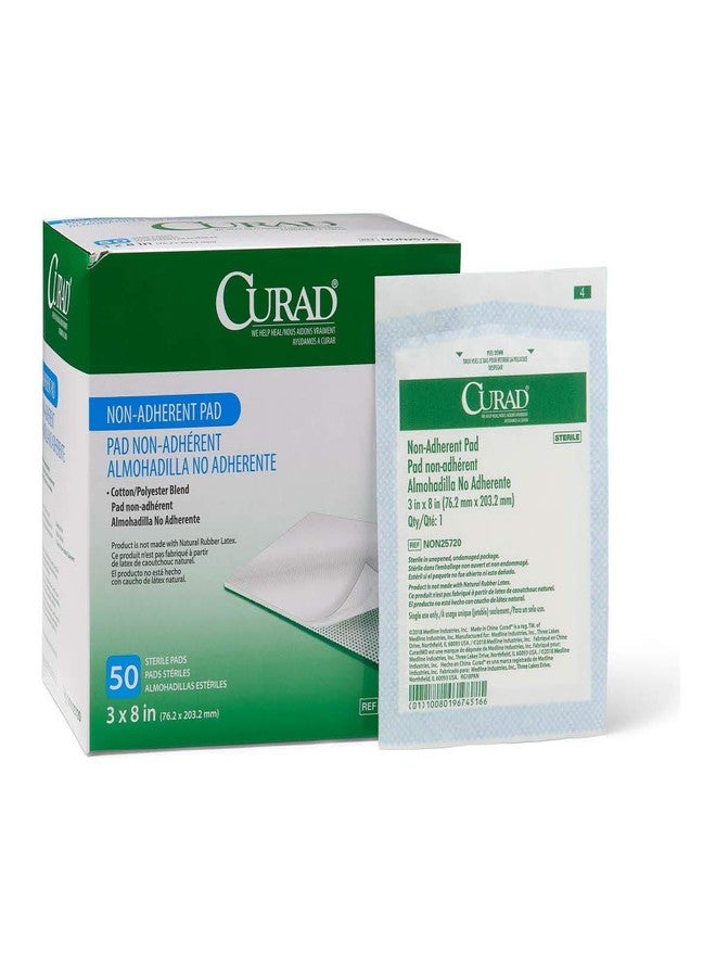 كيوراد ضمادات CURAD المعقمة غير اللاصقة، 3 × 8 (عبوة من 50 ضمادة) - Image 2