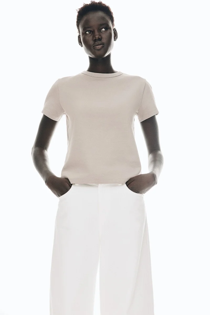 اتش اند ام تي-شيرت من القطن