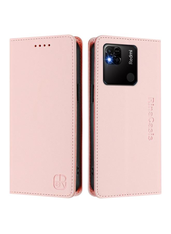 S-TOP Case For Redmi 10A / 9C RC01 Dual-Folded Magnetic Suction RFID Leather Phone Case - Image 2