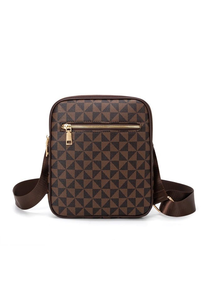 XIKIBEA Crossbody Bag for Mens, Men's commuter shoulder bag, Travel bag Work Business Small men's satchel, 棕色 - Image 1