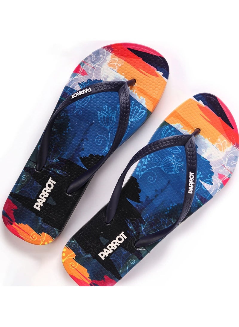 Parrot Jungle Night Women's Beach & Home Flip-Flop Slipper - Image 1