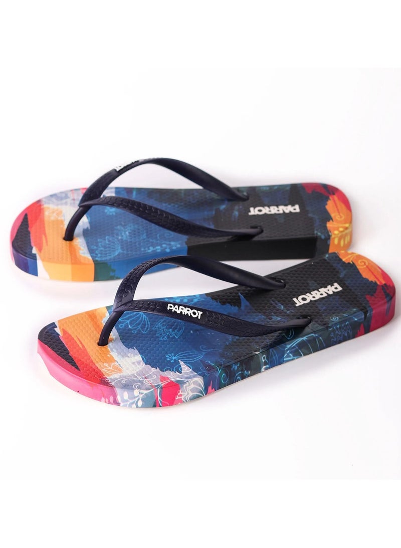 Parrot Jungle Night Women's Beach & Home Flip-Flop Slipper - Image 2