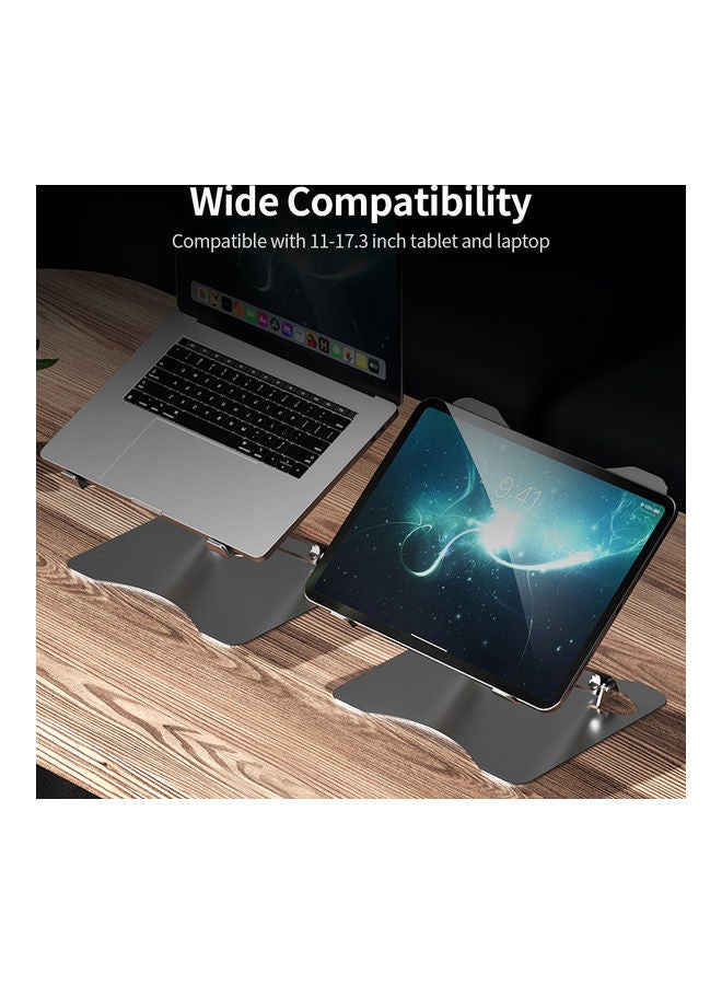 Adjustable Portable Folding Laptop Stand 29X5X25cm Silver - Image 4