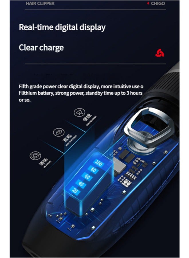 CHIGO High Quality Professional Usb Rechargeable Waterproof Ipx4 Hair Clipper For Men Groomers - Image 5