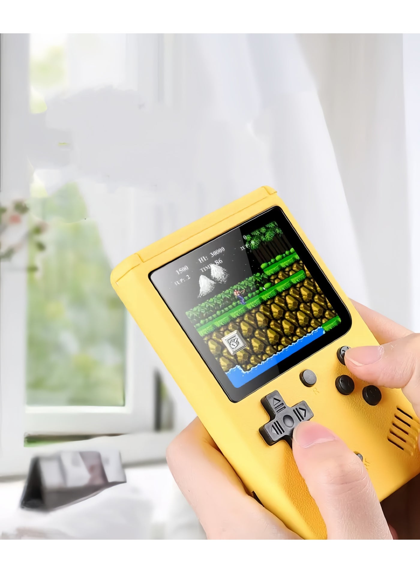 500-in-1 Portable Retro Gaming Console - Handheld System with 3.0" LCD, 8-Bit Classic Arcade Games for Kids & Adults - Nostalgic Travel Toy, Yellow