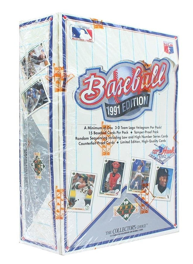 Upper Deck MLB 1991 Baseball Low & High Series Sealed Box | 36 Packs (540 Cards) - Image 3