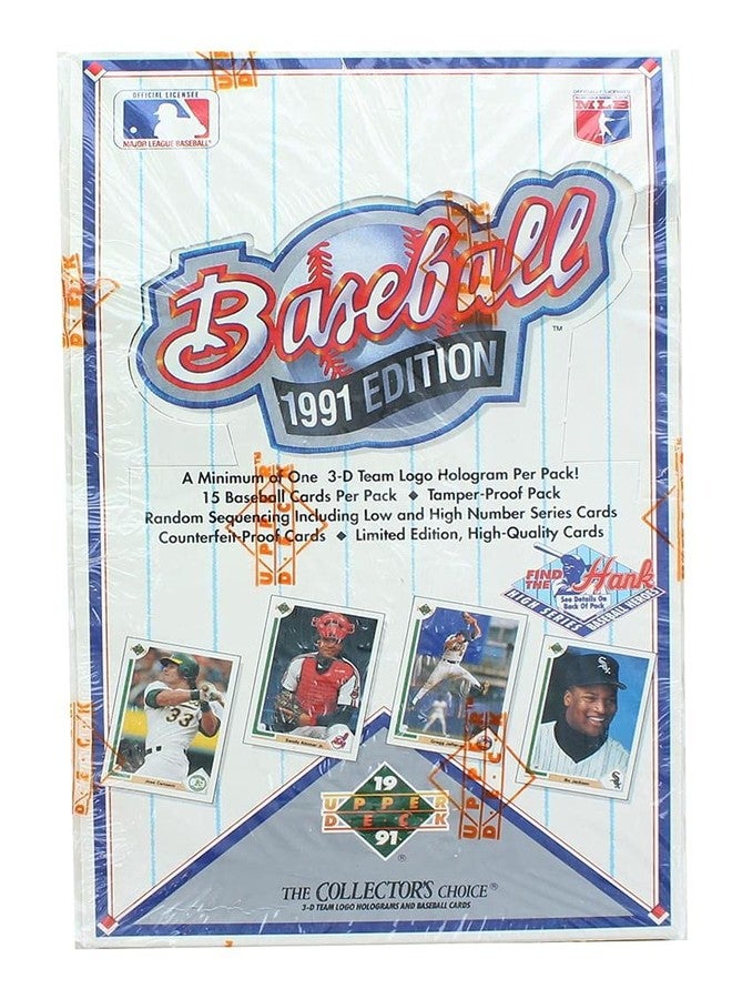 Upper Deck MLB 1991 Baseball Low & High Series Sealed Box | 36 Packs (540 Cards) - Image 1