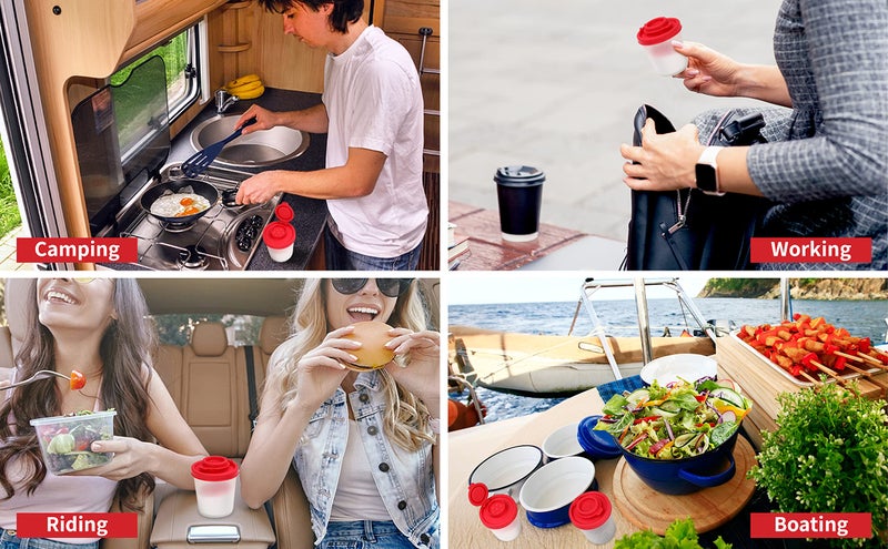 SIGNORAWARE Salt and Pepper Shakers Moisture Proof Set of 2 Medium Salt Shaker to go Camping Picnic Outdoors Kitchen Lunch Boxes Travel Spice Set Clear with Black Lids Plastic Airtight Dispenser - Image 4