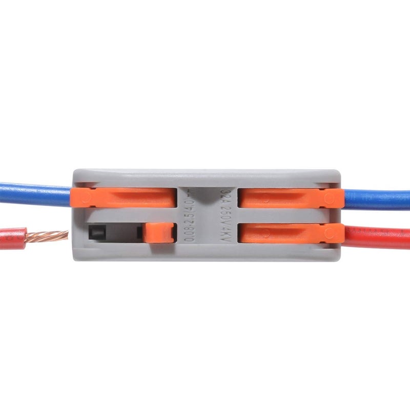 Sugalsu 6pcs Conductor Compact Connectors Lever Wire Nut Electrical Connectors with Fixed Base for 2 Circuit Inline Splices 2812 AWG JM22 2 In 2 Out - Image 4