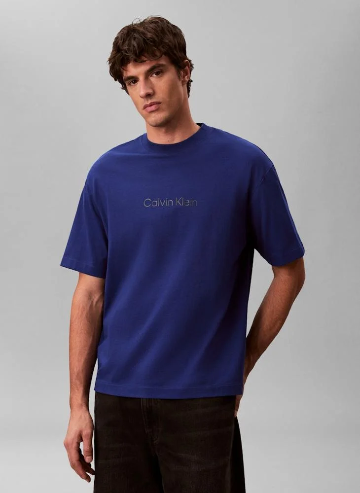 CALVIN KLEIN  Logo Relaxed Crew Neck T-Shirt for Men | Best Price UAE