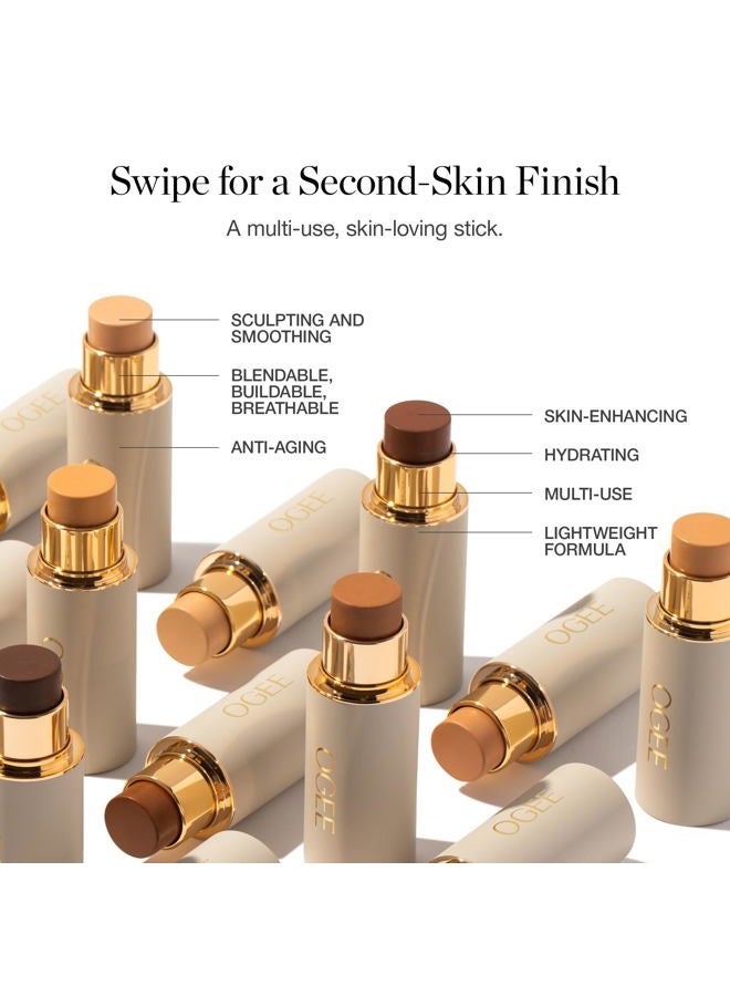 OGEE Sculpted Complexion Foundation Stick (Hazel 2.00N - Light, Golden Undertones) Full Coverage Foundation Makeup - Instantly Balance & Even Complexion - 70% Organic Ingredients - Image 5