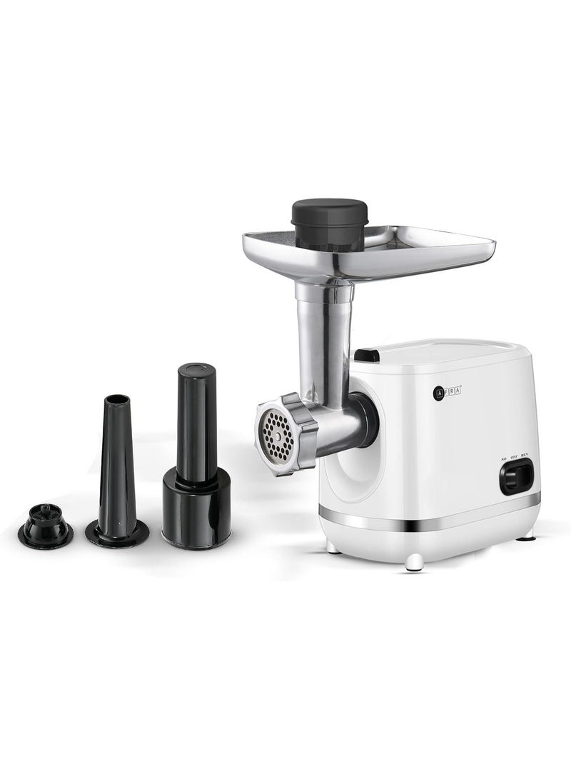 AFRA Electric Meat Grinder 1200W, Stainless Steel Cross Blade, 3 Cutting Discs, Sausage & Kibbeh Attachment, Heavy Duty Kitchen Mincer – AF-1200MGWT, 2 Year service Warranty - Image 3