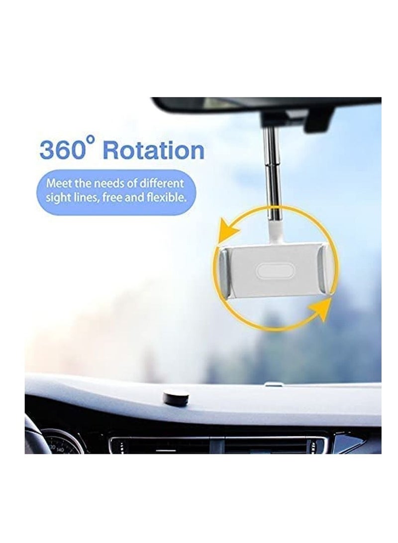 SYOSI 360 Degree Rearview Mirror Phone Holder Universal Car Rearview Mirror Mount Phone and Holder Clip Suitable for Most 4 to 6.1Inch Phones - Image 2