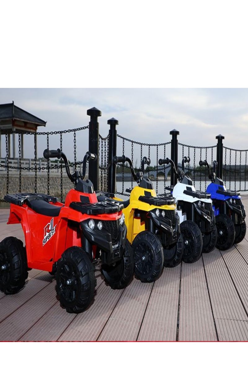PENG GENERAL 4 Wheeler for Kids Quad, 6V5 AMP Battery Operated Electric Motorbike White - Image 4