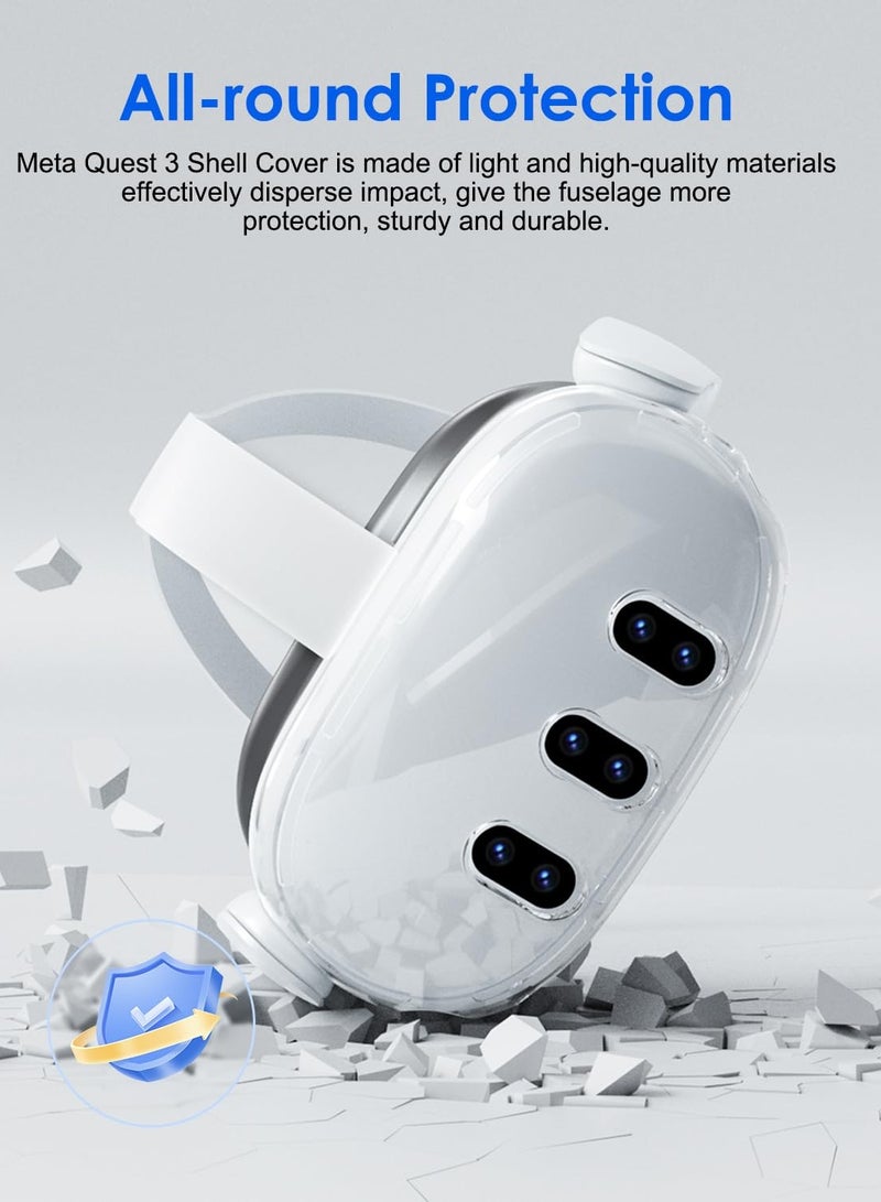 Meta Quest 3 Accessories Four-Piece Protective Kit with Lens Protector and VR Device Accessories - Image 4