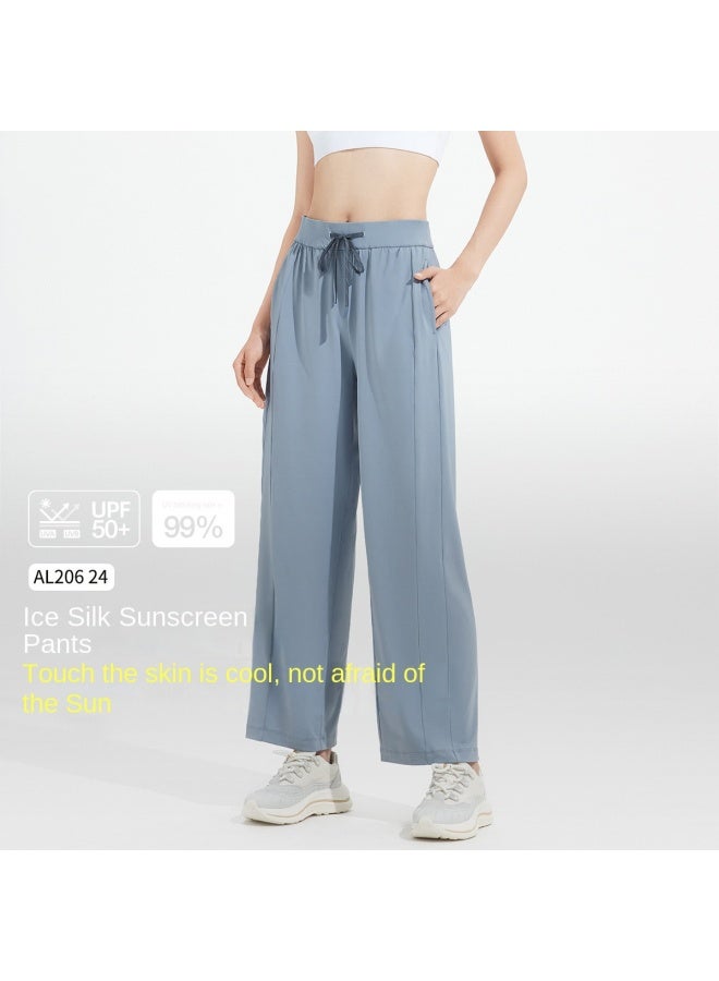 Cool Sun-proof】spring/summer Bestseller Women's Casual Pants With Cuffed Ankles, Sun Protection, Tummy Control, High Waist, Cooling & Leg-lengthening Effect - Image 2