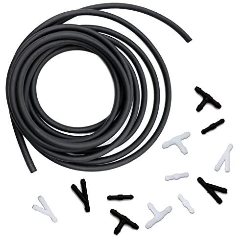 OSIFIT Windshield Washer Hose Kit-158 Inch (4M) Universal Washer Fluid Hose With 12pcs Hose Connector,Connects The Water Tank And The Water Nozzle,Suitable For Most Cars, Suvs, Trucks - Image 1