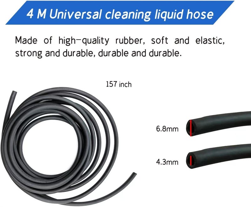 OSIFIT Windshield Washer Hose Kit-158 Inch (4M) Universal Washer Fluid Hose With 12pcs Hose Connector,Connects The Water Tank And The Water Nozzle,Suitable For Most Cars, Suvs, Trucks - Image 3