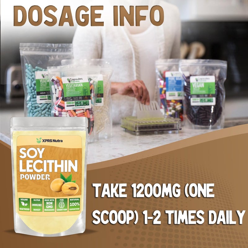 XPRS Nutra Soy Lecithin Powder Food Grade Fat Emulsifier - Suitable for Cooking, Baking and More - Vegan Friendly Soy Lecithin Powder Cooking Aid (4 Ounce) - Image 5