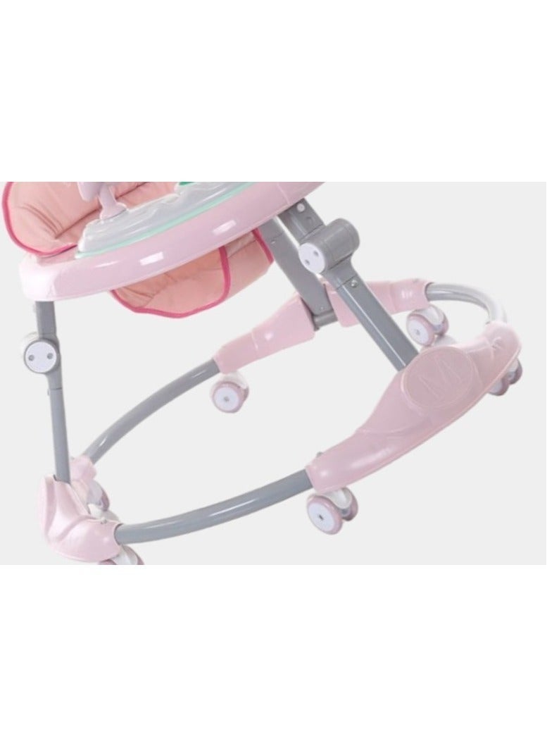 Kiko 360-Degree Rotate Baby Walker With Detachable Music Tray, Adjustable Height, 6 - 18 Months, Pink, Baby Boys And Girls - Image 3