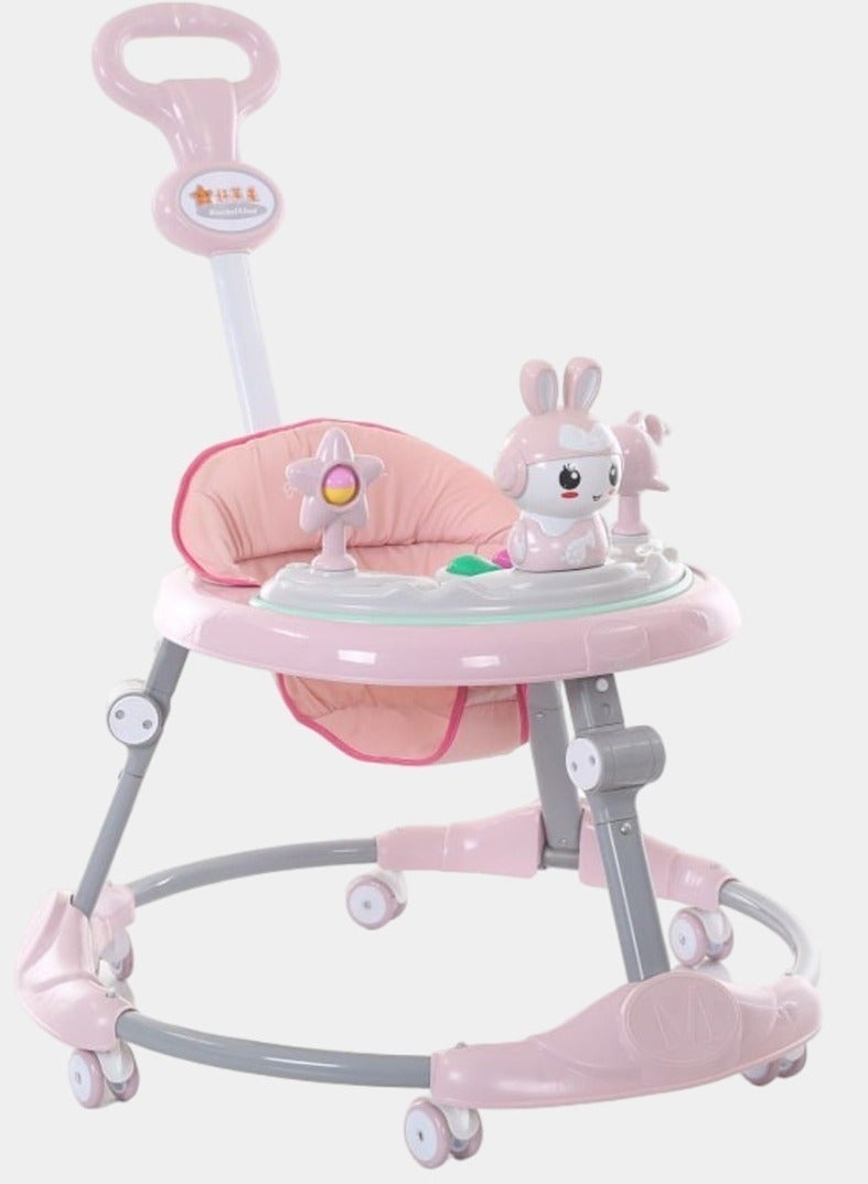 Kiko 360-Degree Rotate Baby Walker With Detachable Music Tray, Adjustable Height, 6 - 18 Months, Pink, Baby Boys And Girls - Image 2
