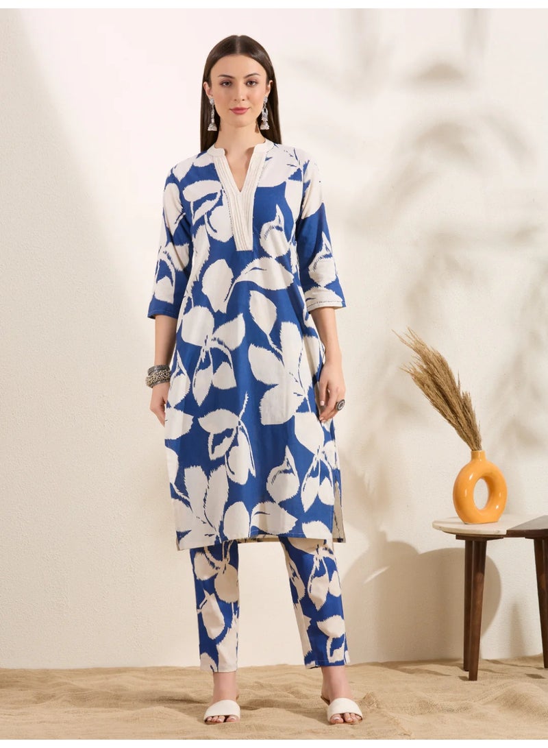 PRIYA’S PANACHE Trendy Abstract Printed A-Line Co-ord Set for Women - Image 1