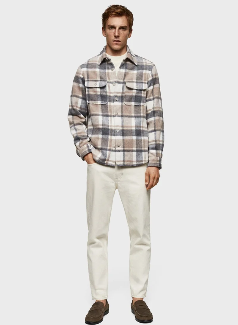 Mango Man Flap Pocket Regular Fit Shirt