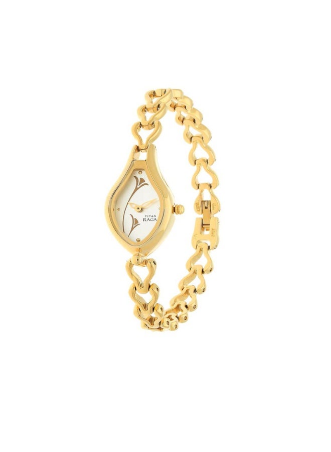 TITAN Karishma Women’s Watch 2457YM01 – Champagne Dial, Gold-Tone Stainless Steel Bracelet, Quartz - Image 2