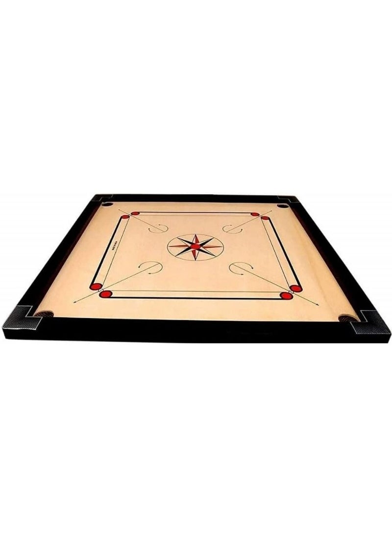 كويزيرا لمسة نهائية لامعة بلمسة نهائية كاملة Carrom Board للمحترفين والنوادي مع Coins Striker و Boric Powder - Image 2