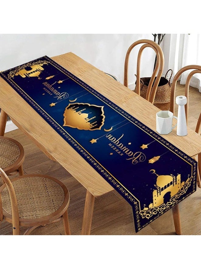 FASHION MANIA - Ramadan Eid Mubarak Party Supplies Ramadan Mubarak Party Tableware Set - Paper Plates Cups Napkins Cutlery Tablecloths Banner for Ramadan Eid Mubarak Party Decorations Supplies (Serve 24) - Image 1