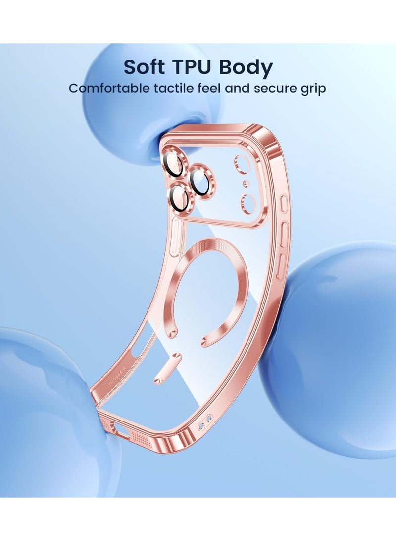 Magnetic cover for iPhone 17 Pro max Case with Mag Safe Full Camera Lens Protector Plating Soft Clear Phone Case for iPhone 17 Pro Max - Image 2