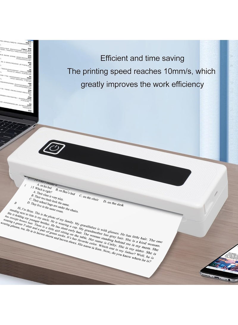 FIPKA A4 Printer, Stable Connection Portable Wireless Printer 200DPI for Phones for Computers - Image 2