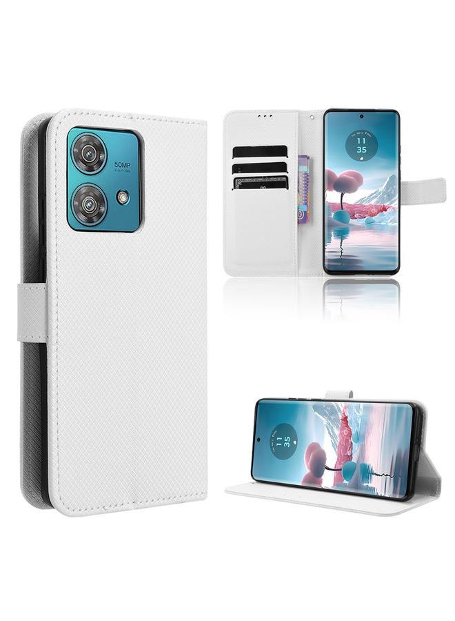 اس-توب جراب لهاتف Motorola Edge 40 Neo 5G مصنوع من الجلد بتصميم ماسي - Image 1