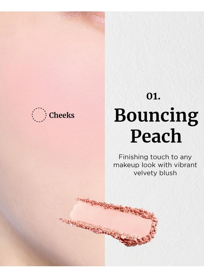 VDL Cheekstain Blusher 01 Bouncing Peach Lightweight Pastel Blush For A Romantic Mood. Velvet Powder Formula Seamless Long Lasting Natural Looking Glow (0.21 Oz) By Lg Beauty - Image 3