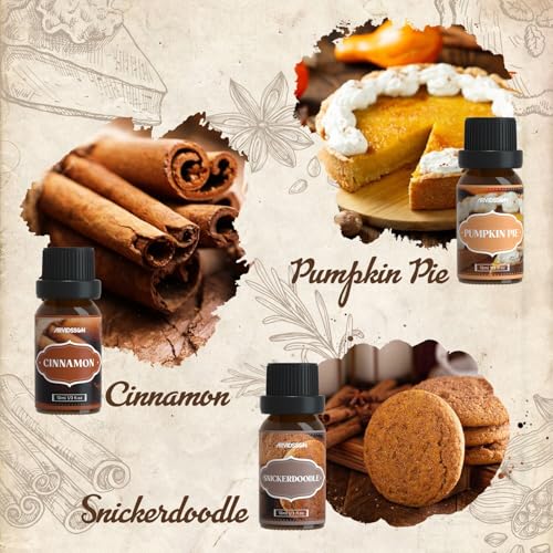 ARVIDSSON Autumn Spice Essential Oils Set, ARVIDSSON Fall Essential Oil for Diffuser - Cinnamon, Pumpkin Pie, Harvest Spice, Apple Cider, Gingerbread, Snickerdoodle, Cozy Fragrance Oils - Image 3