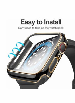 Y&D 2Pcs Case Compatible with Apple Watch 44mm 40mm , Bumper Built in Tempered Glass Screen Protector, Protective Cover for iWatch Series SE 6 5 4 Women Men (40mm)  - Image 5