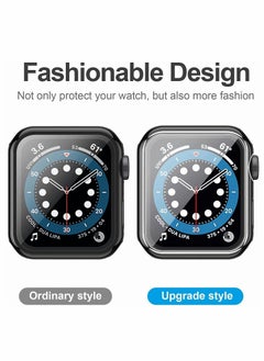 Y&D 2Pcs Case Compatible with Apple Watch 44mm 40mm , Bumper Built in Tempered Glass Screen Protector, Protective Cover for iWatch Series SE 6 5 4 Women Men (40mm)  - Image 4